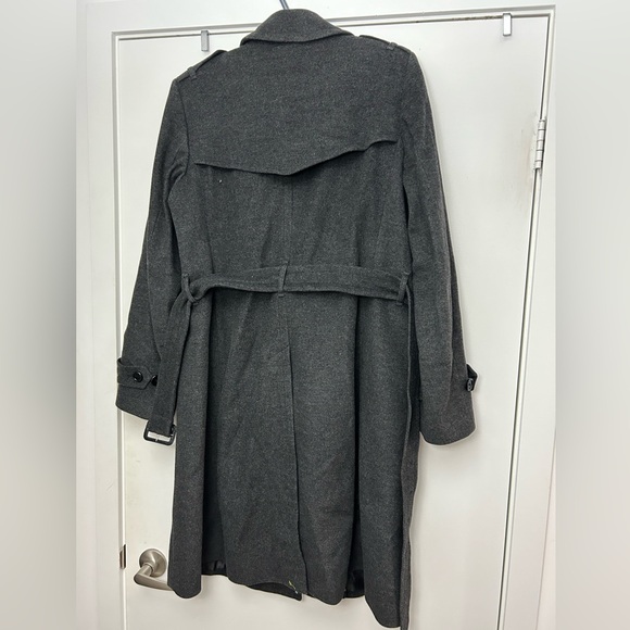 Burberry Gray Long Peacoat (Size 12) - Picture 3 of 8